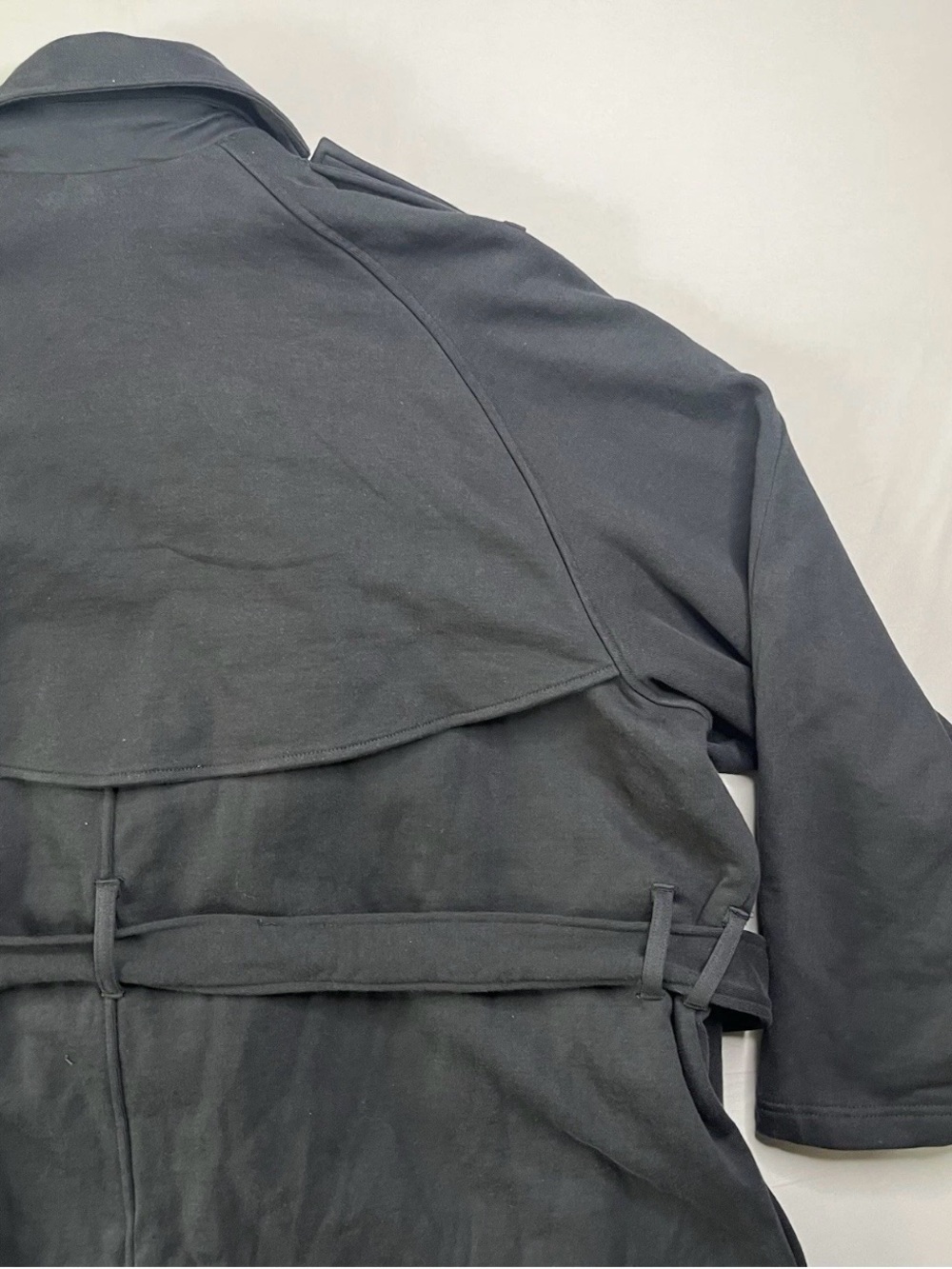 🔥SOLD🔥SKIMS Onyx Boyfriend Fleece Trench Coat Size Large NWT - Picture 14 of 16